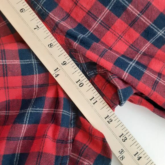 J Crew Flannel Pajamas Cotton Red Tartan Plaid Long Sleeve PJs Adult M Christmas - Picture 11 of 16